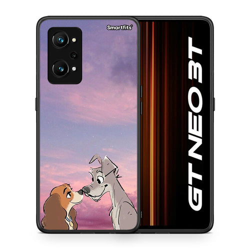 Θήκη Realme GT Neo 3T Lady And Tramp από τη Smartfits με σχέδιο στο πίσω μέρος και μαύρο περίβλημα | Realme GT Neo 3T Lady And Tramp case with colorful back and black bezels