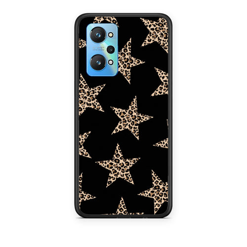 Θήκη Realme GT Neo 3T Leopard Stars on Black από τη Smartfits με σχέδιο στο πίσω μέρος και μαύρο περίβλημα | Realme GT Neo 3T Leopard Stars on Black case with colorful back and black bezels