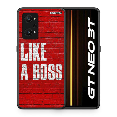 Θήκη Realme GT Neo 3T Like A Boss από τη Smartfits με σχέδιο στο πίσω μέρος και μαύρο περίβλημα | Realme GT Neo 3T Like A Boss case with colorful back and black bezels