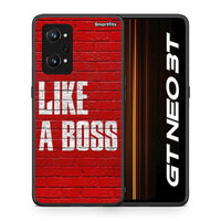 Thumbnail for Θήκη Realme GT Neo 3T Like A Boss από τη Smartfits με σχέδιο στο πίσω μέρος και μαύρο περίβλημα | Realme GT Neo 3T Like A Boss case with colorful back and black bezels