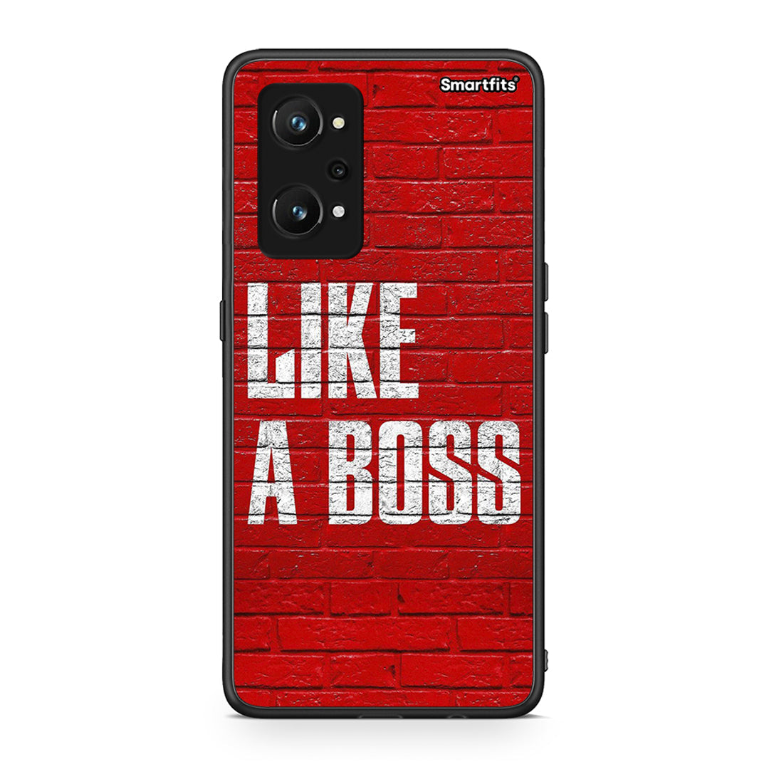 Realme GT Neo 3T Like A Boss θήκη από τη Smartfits με σχέδιο στο πίσω μέρος και μαύρο περίβλημα | Smartphone case with colorful back and black bezels by Smartfits