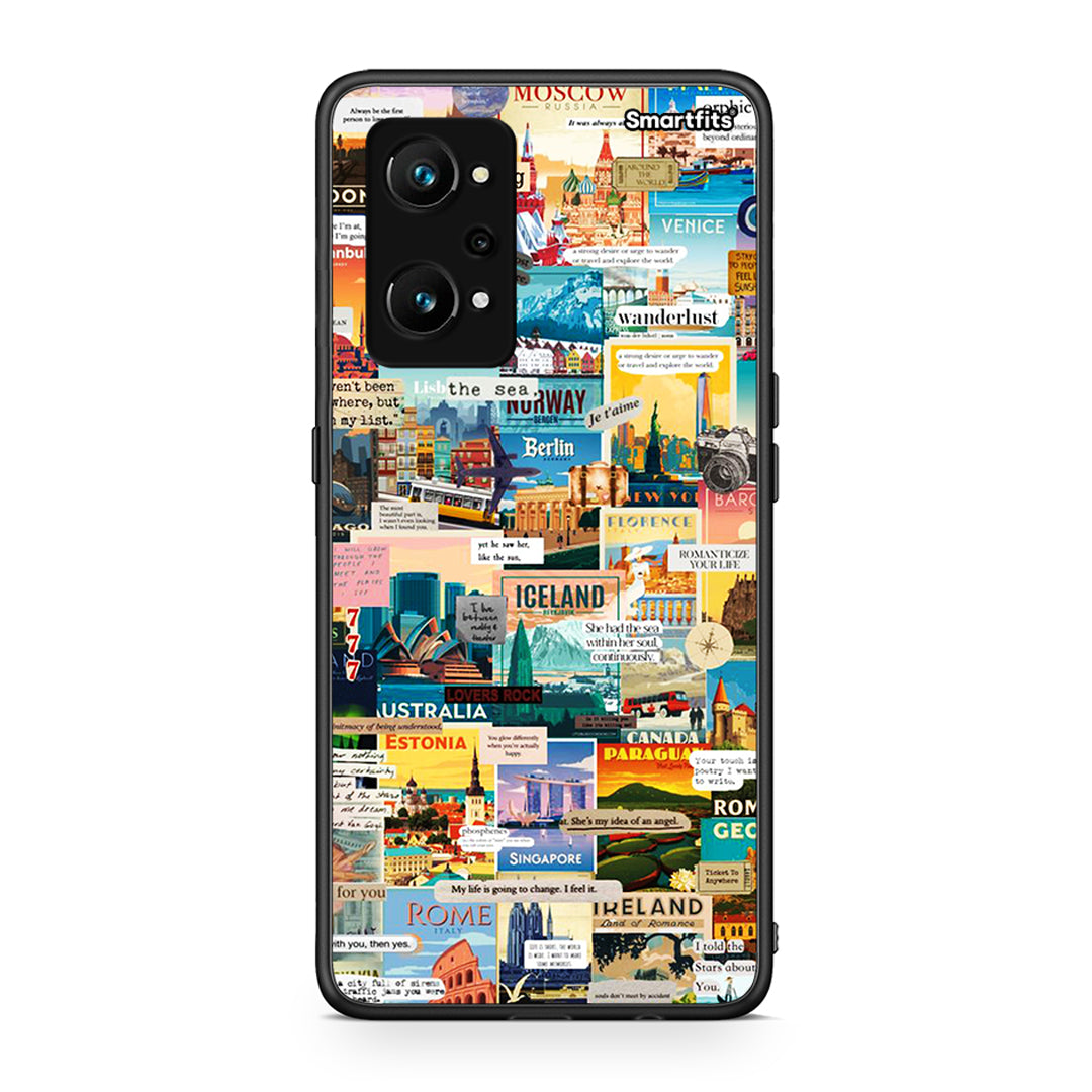 Realme GT Neo 3T Live To Travel θήκη από τη Smartfits με σχέδιο στο πίσω μέρος και μαύρο περίβλημα | Smartphone case with colorful back and black bezels by Smartfits