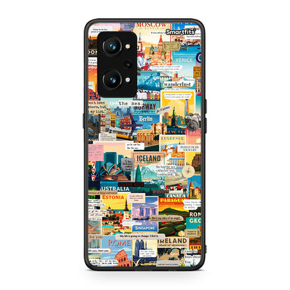 Realme GT Neo 3T Live To Travel θήκη από τη Smartfits με σχέδιο στο πίσω μέρος και μαύρο περίβλημα | Smartphone case with colorful back and black bezels by Smartfits