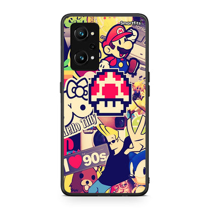 Realme GT Neo 3T Love The 90s θήκη από τη Smartfits με σχέδιο στο πίσω μέρος και μαύρο περίβλημα | Smartphone case with colorful back and black bezels by Smartfits