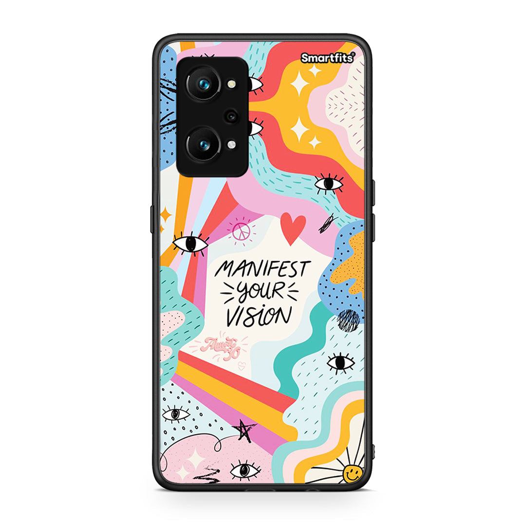 Realme GT Neo 3T Manifest Your Vision θήκη από τη Smartfits με σχέδιο στο πίσω μέρος και μαύρο περίβλημα | Smartphone case with colorful back and black bezels by Smartfits