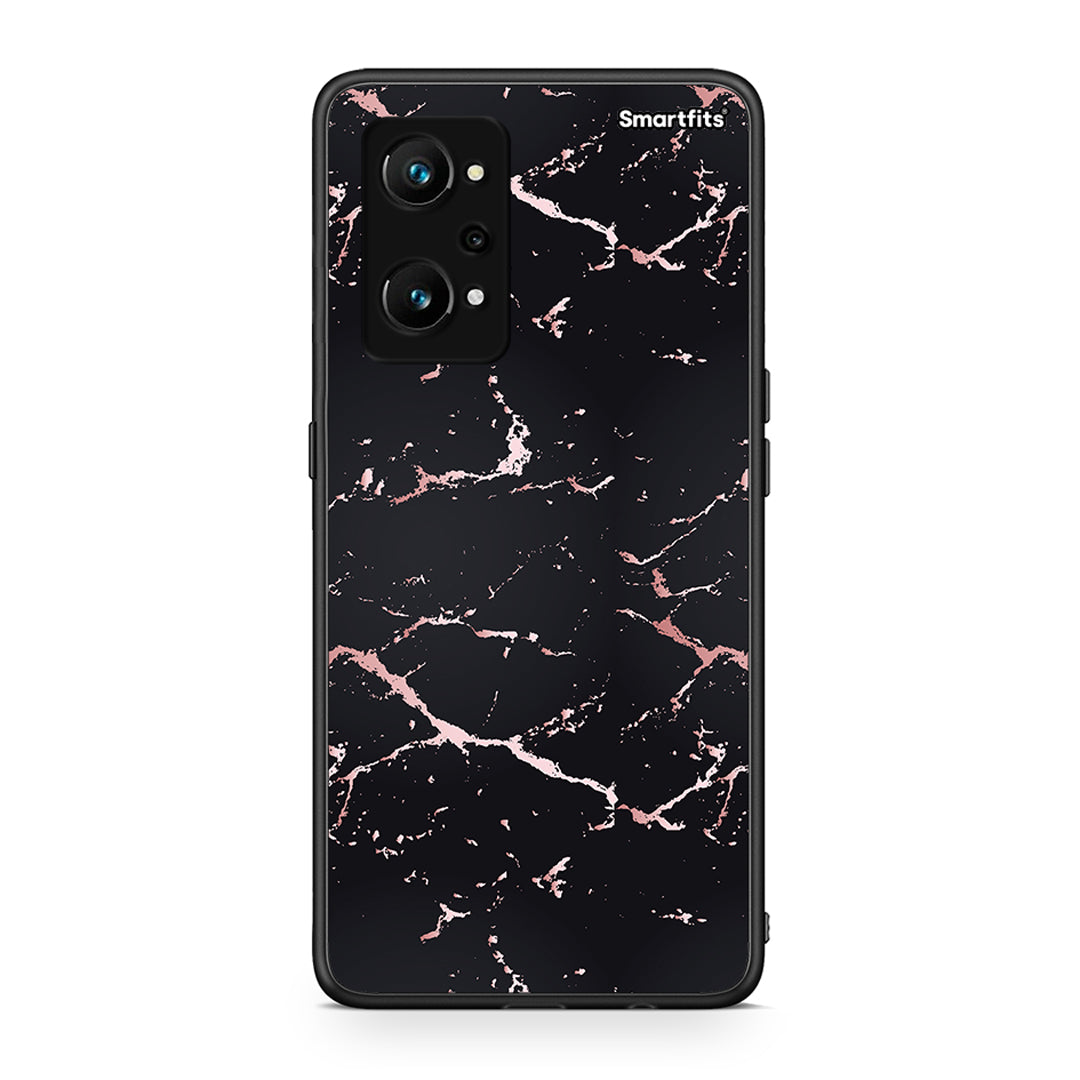 4 - Realme GT Neo 3T Black Rosegold Marble case, cover, bumper
