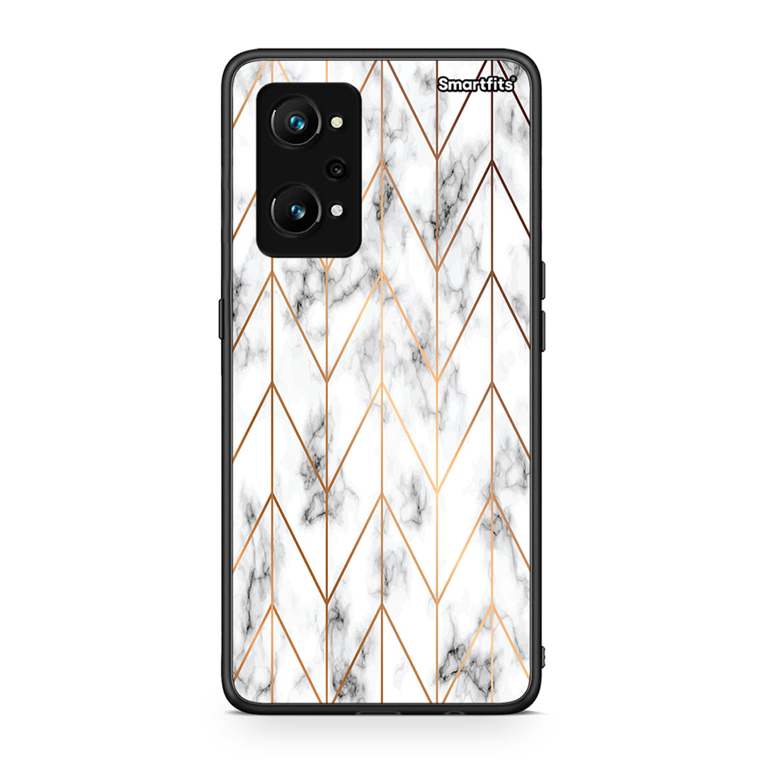 44 - Realme GT Neo 3T Gold Geometric Marble case, cover, bumper