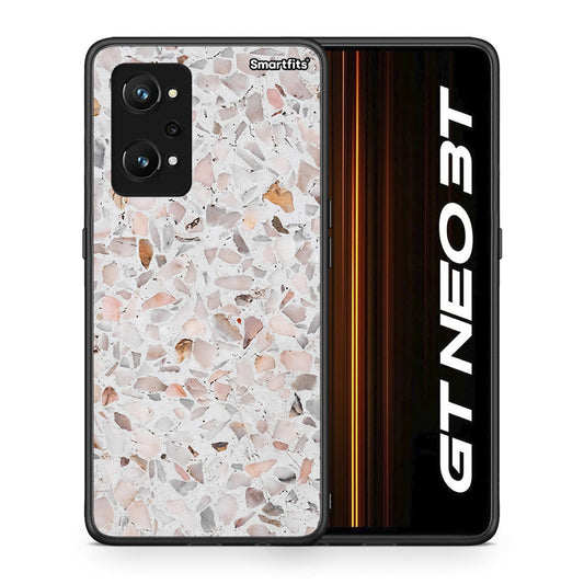 Θήκη Realme GT Neo 3T Marble Terrazzo από τη Smartfits με σχέδιο στο πίσω μέρος και μαύρο περίβλημα | Realme GT Neo 3T Marble Terrazzo case with colorful back and black bezels