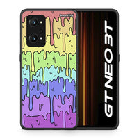 Thumbnail for Θήκη Realme GT Neo 3T Melting Rainbow από τη Smartfits με σχέδιο στο πίσω μέρος και μαύρο περίβλημα | Realme GT Neo 3T Melting Rainbow case with colorful back and black bezels