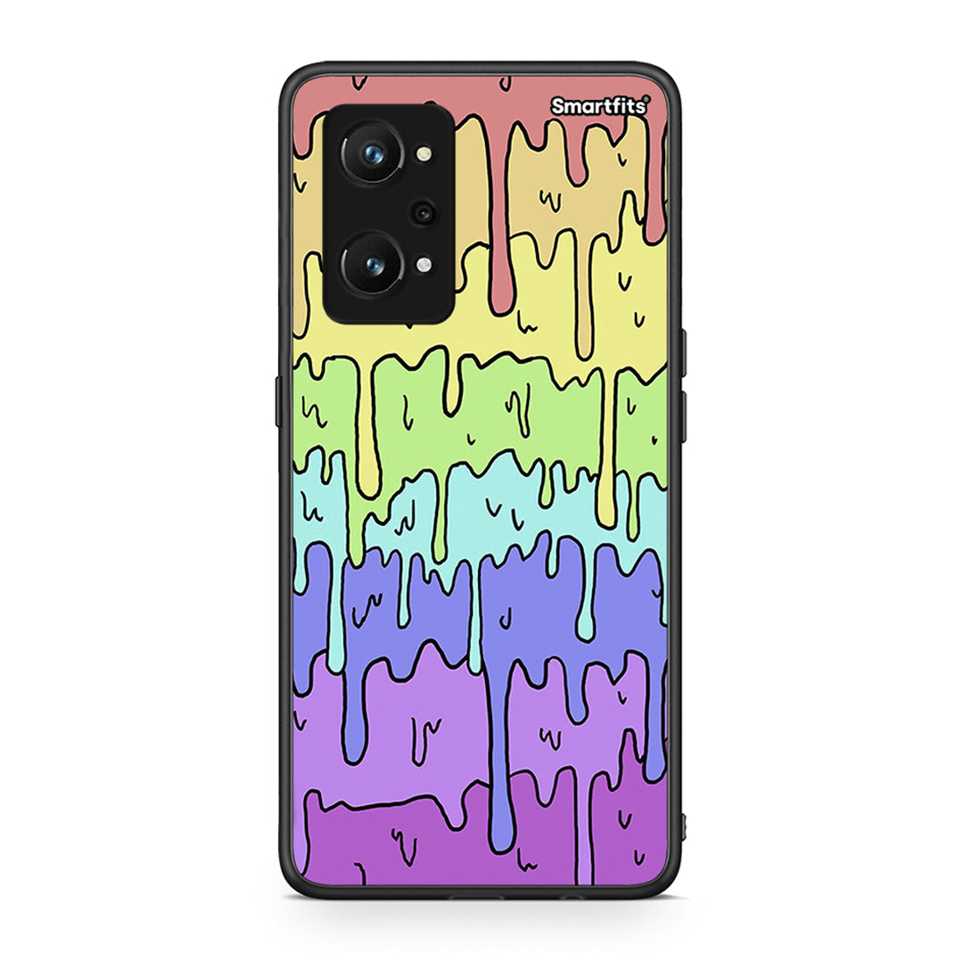 Realme GT Neo 3T Melting Rainbow θήκη από τη Smartfits με σχέδιο στο πίσω μέρος και μαύρο περίβλημα | Smartphone case with colorful back and black bezels by Smartfits