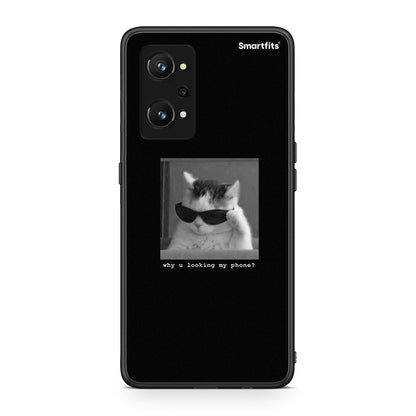 Realme GT Neo 3T Meme Cat θήκη από τη Smartfits με σχέδιο στο πίσω μέρος και μαύρο περίβλημα | Smartphone case with colorful back and black bezels by Smartfits