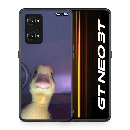 Θήκη Realme GT Neo 3T Meme Duck από τη Smartfits με σχέδιο στο πίσω μέρος και μαύρο περίβλημα | Realme GT Neo 3T Meme Duck case with colorful back and black bezels