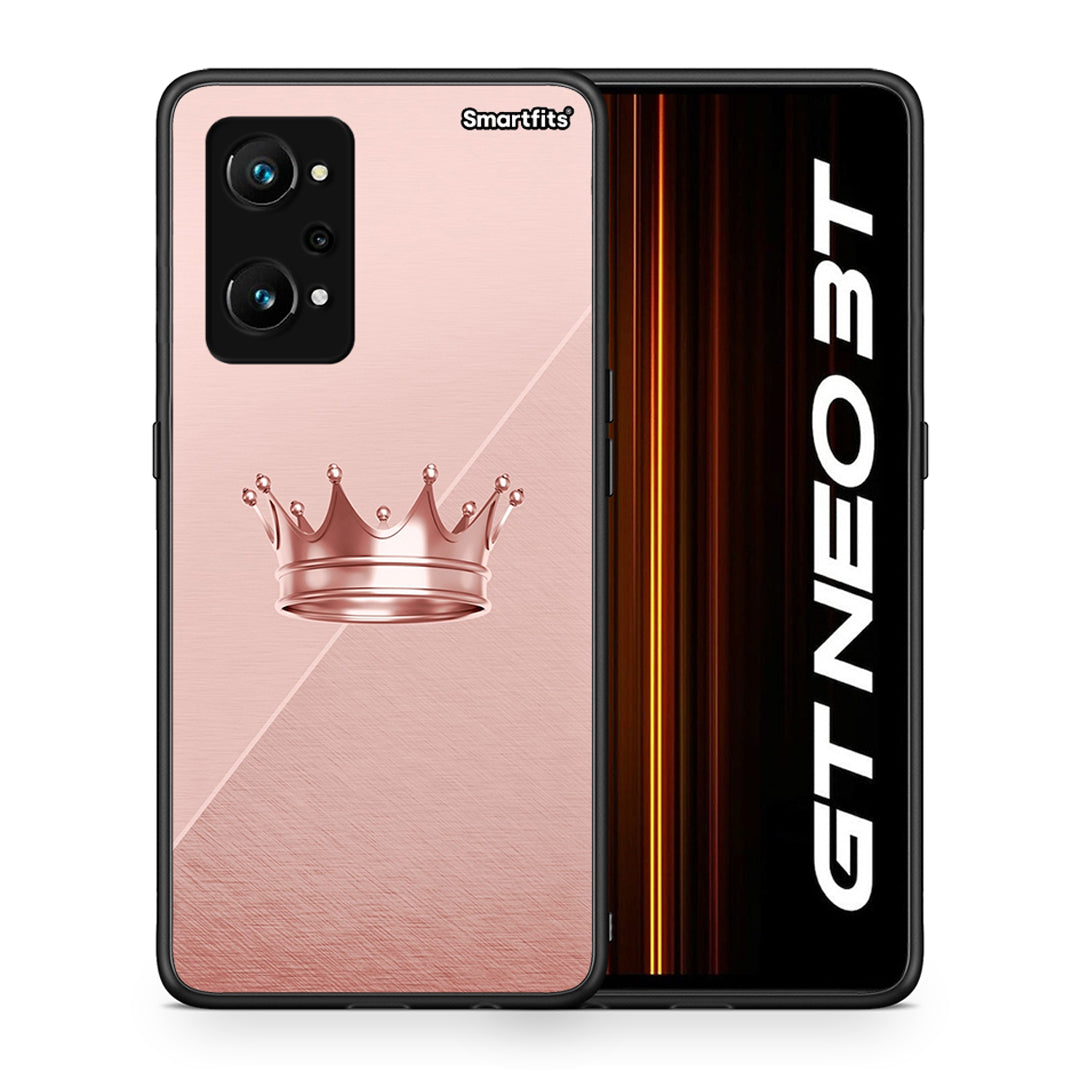 Θήκη Realme GT Neo 3T Crown Minimal από τη Smartfits με σχέδιο στο πίσω μέρος και μαύρο περίβλημα | Realme GT Neo 3T Crown Minimal case with colorful back and black bezels