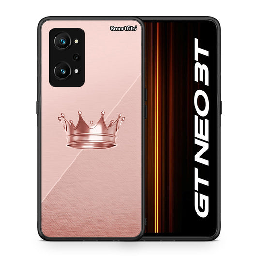 Θήκη Realme GT Neo 3T Crown Minimal από τη Smartfits με σχέδιο στο πίσω μέρος και μαύρο περίβλημα | Realme GT Neo 3T Crown Minimal case with colorful back and black bezels