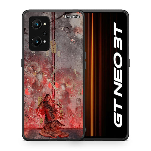 Θήκη Realme GT Neo 3T Nezuko Kamado από τη Smartfits με σχέδιο στο πίσω μέρος και μαύρο περίβλημα | Realme GT Neo 3T Nezuko Kamado case with colorful back and black bezels