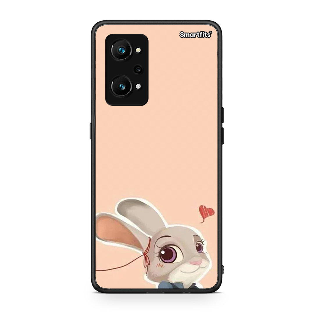 Realme GT Neo 3T Nick Wilde And Judy Hopps Love 2 θήκη από τη Smartfits με σχέδιο στο πίσω μέρος και μαύρο περίβλημα | Smartphone case with colorful back and black bezels by Smartfits