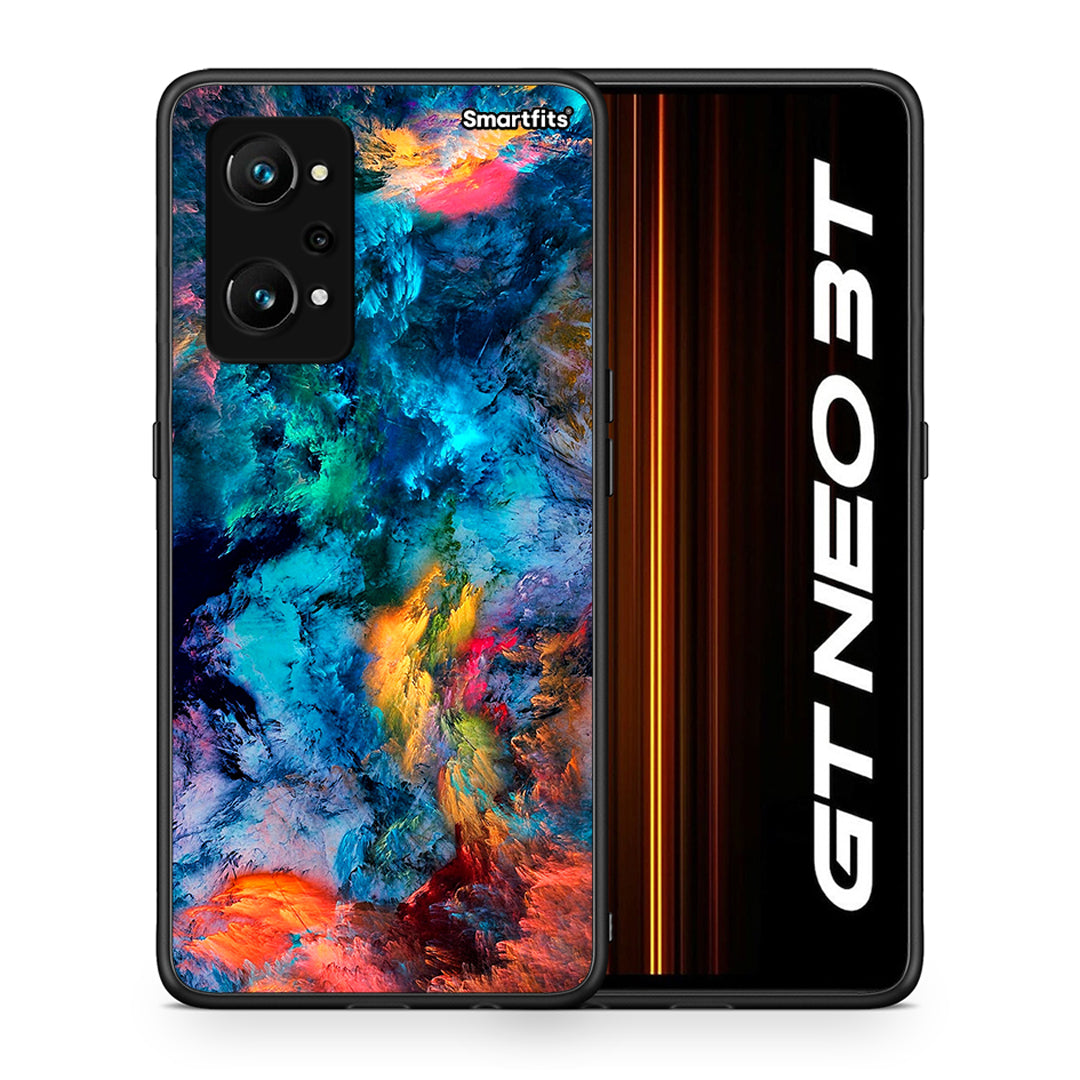 Θήκη Realme GT Neo 3T Crayola Paint από τη Smartfits με σχέδιο στο πίσω μέρος και μαύρο περίβλημα | Realme GT Neo 3T Crayola Paint case with colorful back and black bezels