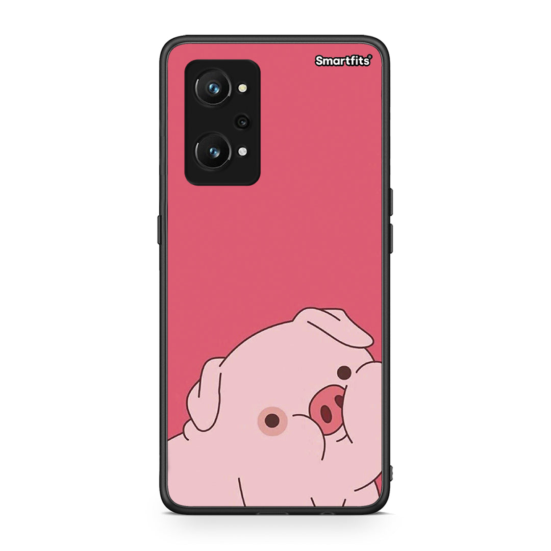 Realme GT Neo 3T Pig Love 1 Θήκη Αγίου Βαλεντίνου από τη Smartfits με σχέδιο στο πίσω μέρος και μαύρο περίβλημα | Smartphone case with colorful back and black bezels by Smartfits