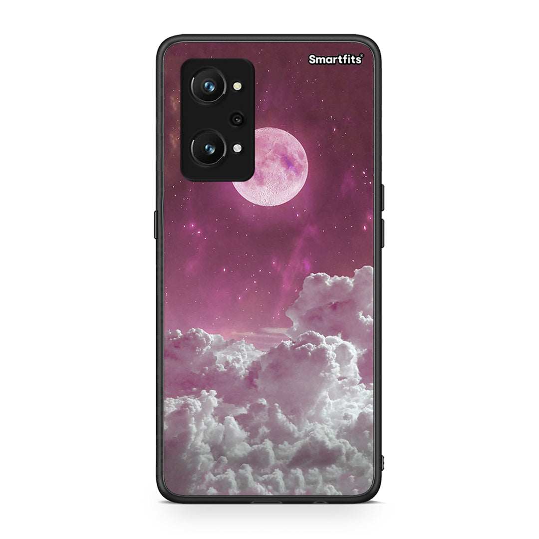 Realme GT Neo 3T Pink Moon Θήκη από τη Smartfits με σχέδιο στο πίσω μέρος και μαύρο περίβλημα | Smartphone case with colorful back and black bezels by Smartfits
