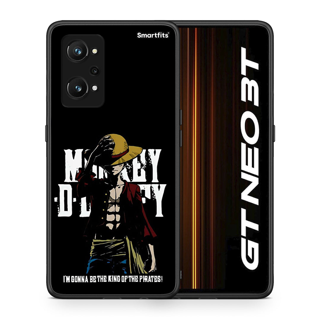 Θήκη Realme GT Neo 3T Pirate King από τη Smartfits με σχέδιο στο πίσω μέρος και μαύρο περίβλημα | Realme GT Neo 3T Pirate King case with colorful back and black bezels