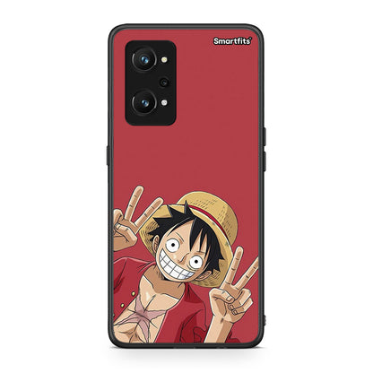 Realme GT Neo 3T Pirate Luffy Θήκη από τη Smartfits με σχέδιο στο πίσω μέρος και μαύρο περίβλημα | Smartphone case with colorful back and black bezels by Smartfits
