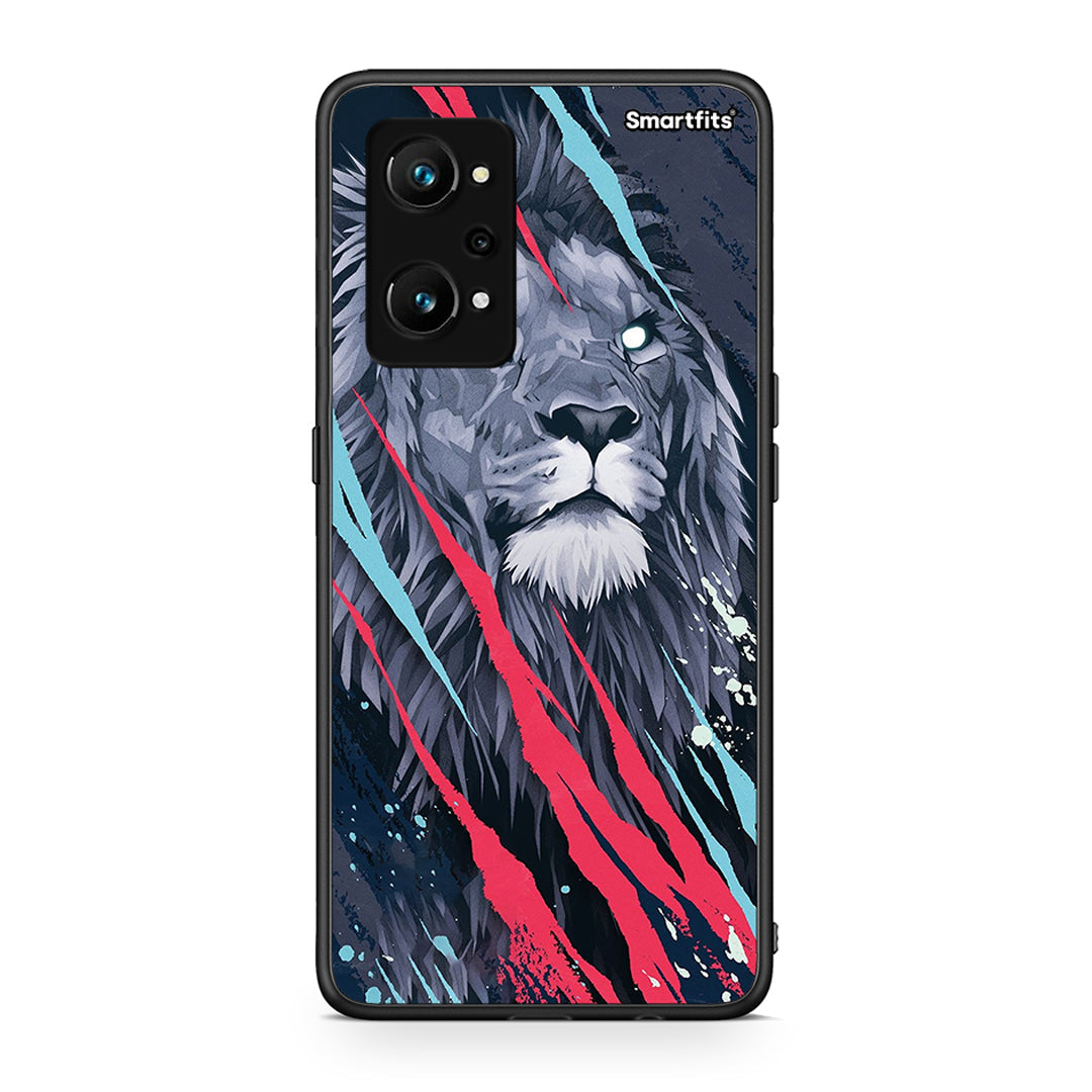 4 - Realme GT Neo 3T Lion Designer PopArt case, cover, bumper