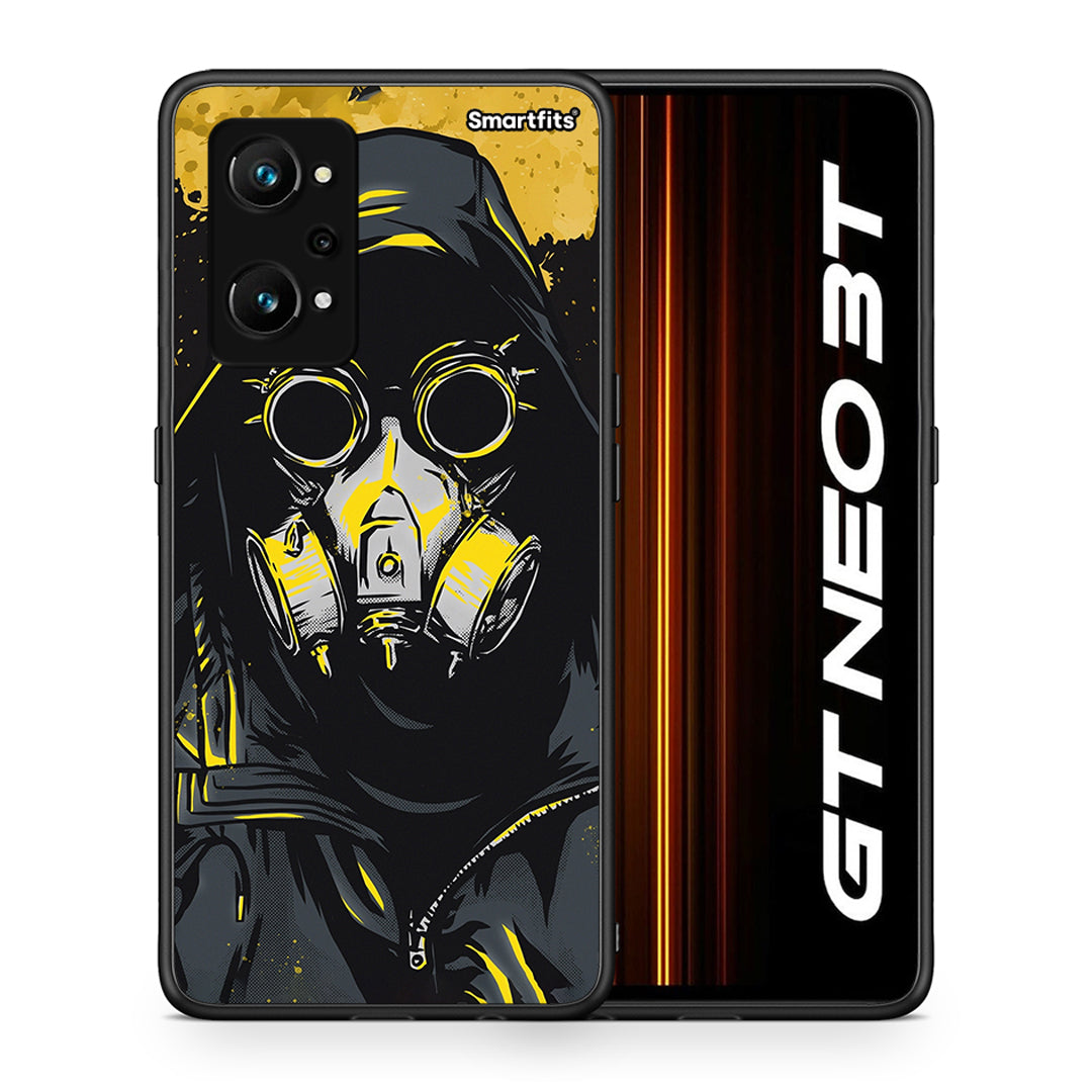 Θήκη Realme GT Neo 3T Mask PopArt από τη Smartfits με σχέδιο στο πίσω μέρος και μαύρο περίβλημα | Realme GT Neo 3T Mask PopArt case with colorful back and black bezels