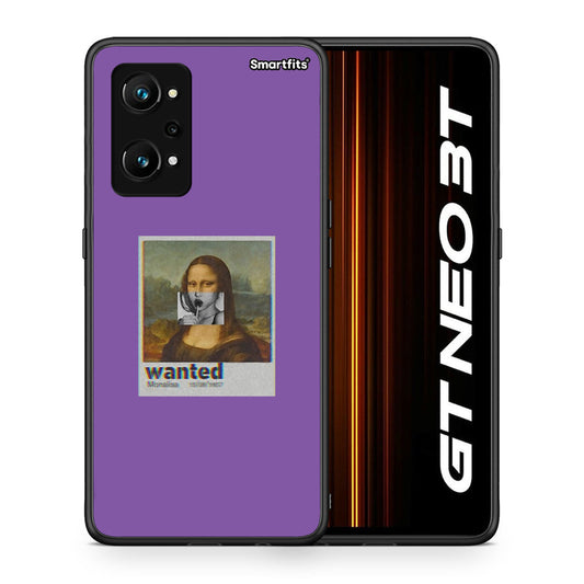 Θήκη Realme GT Neo 3T Monalisa Popart από τη Smartfits με σχέδιο στο πίσω μέρος και μαύρο περίβλημα | Realme GT Neo 3T Monalisa Popart case with colorful back and black bezels