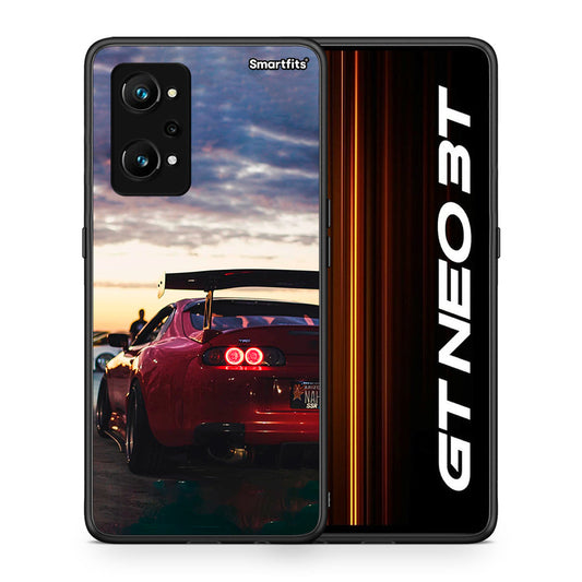 Θήκη Realme GT Neo 3T Racing Supra από τη Smartfits με σχέδιο στο πίσω μέρος και μαύρο περίβλημα | Realme GT Neo 3T Racing Supra case with colorful back and black bezels