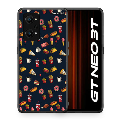 Θήκη Realme GT Neo 3T Hungry Random από τη Smartfits με σχέδιο στο πίσω μέρος και μαύρο περίβλημα | Realme GT Neo 3T Hungry Random case with colorful back and black bezels