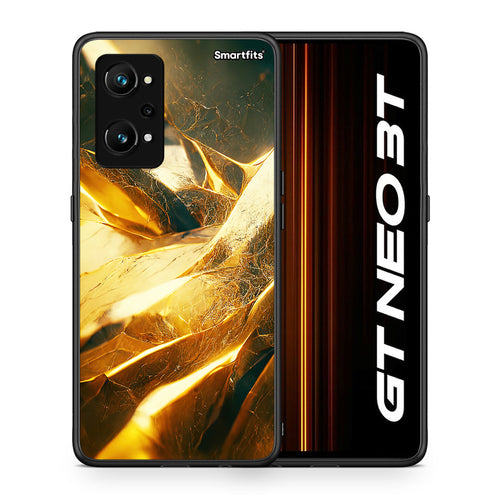 Θήκη Realme GT Neo 3T Real Gold από τη Smartfits με σχέδιο στο πίσω μέρος και μαύρο περίβλημα | Realme GT Neo 3T Real Gold case with colorful back and black bezels