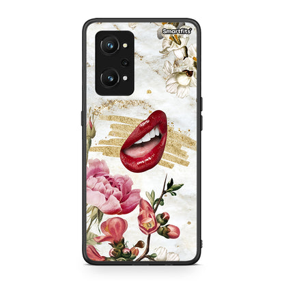 Realme GT Neo 3T Red Lips θήκη από τη Smartfits με σχέδιο στο πίσω μέρος και μαύρο περίβλημα | Smartphone case with colorful back and black bezels by Smartfits