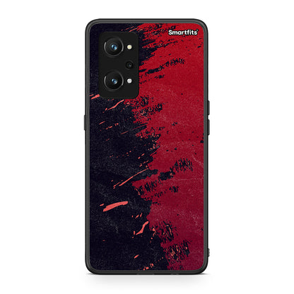 Realme GT Neo 3T Red Paint Θήκη Αγίου Βαλεντίνου από τη Smartfits με σχέδιο στο πίσω μέρος και μαύρο περίβλημα | Smartphone case with colorful back and black bezels by Smartfits