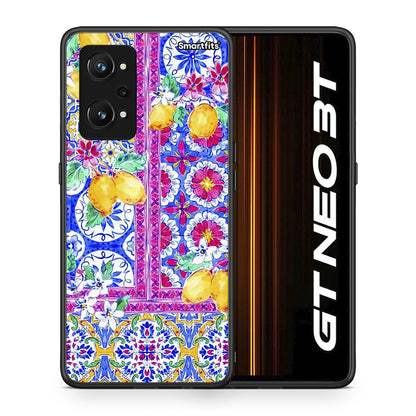 Θήκη Realme GT Neo 3T Retro Spring από τη Smartfits με σχέδιο στο πίσω μέρος και μαύρο περίβλημα | Realme GT Neo 3T Retro Spring case with colorful back and black bezels