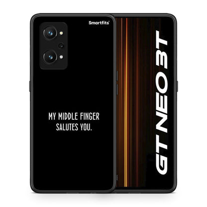 Θήκη Realme GT Neo 3T Salute από τη Smartfits με σχέδιο στο πίσω μέρος και μαύρο περίβλημα | Realme GT Neo 3T Salute case with colorful back and black bezels