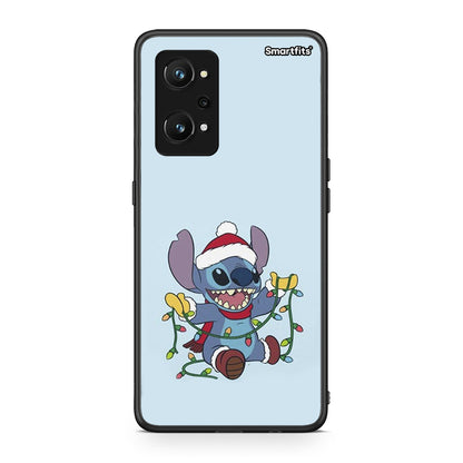 Realme GT Neo 3T Santa Stich θήκη από τη Smartfits με σχέδιο στο πίσω μέρος και μαύρο περίβλημα | Smartphone case with colorful back and black bezels by Smartfits