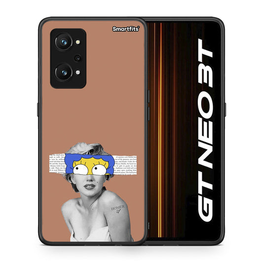 Θήκη Realme GT Neo 3T Sim Merilyn από τη Smartfits με σχέδιο στο πίσω μέρος και μαύρο περίβλημα | Realme GT Neo 3T Sim Merilyn case with colorful back and black bezels