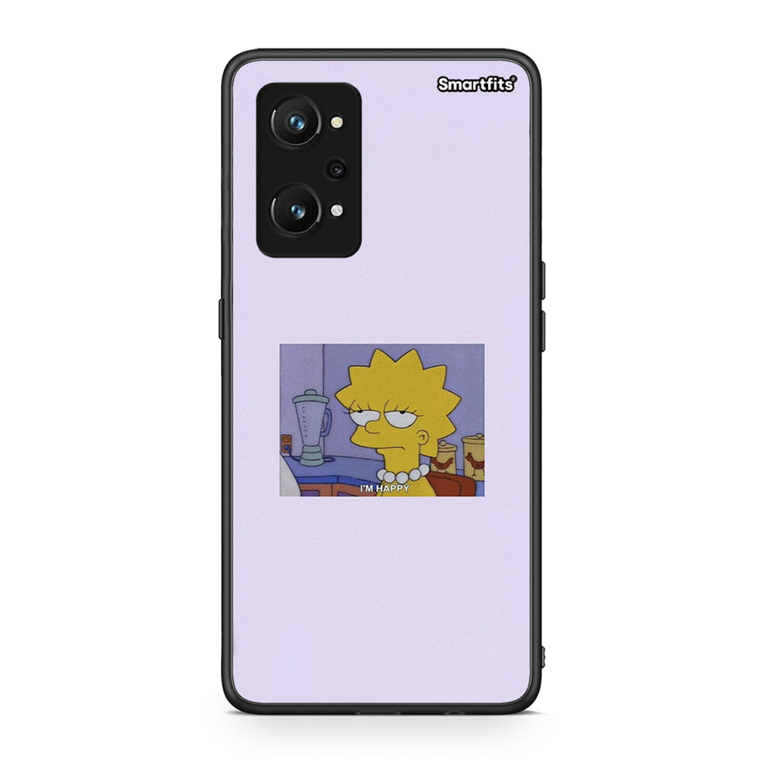 Realme GT Neo 3T So Happy θήκη από τη Smartfits με σχέδιο στο πίσω μέρος και μαύρο περίβλημα | Smartphone case with colorful back and black bezels by Smartfits