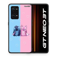 Thumbnail for Θήκη Realme GT Neo 3T Stitch And Angel από τη Smartfits με σχέδιο στο πίσω μέρος και μαύρο περίβλημα | Realme GT Neo 3T Stitch And Angel case with colorful back and black bezels