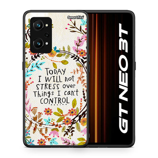 Θήκη Realme GT Neo 3T Stress Over από τη Smartfits με σχέδιο στο πίσω μέρος και μαύρο περίβλημα | Realme GT Neo 3T Stress Over case with colorful back and black bezels