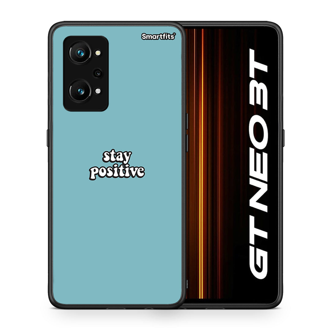 Θήκη Realme GT Neo 3T Positive Text από τη Smartfits με σχέδιο στο πίσω μέρος και μαύρο περίβλημα | Realme GT Neo 3T Positive Text case with colorful back and black bezels