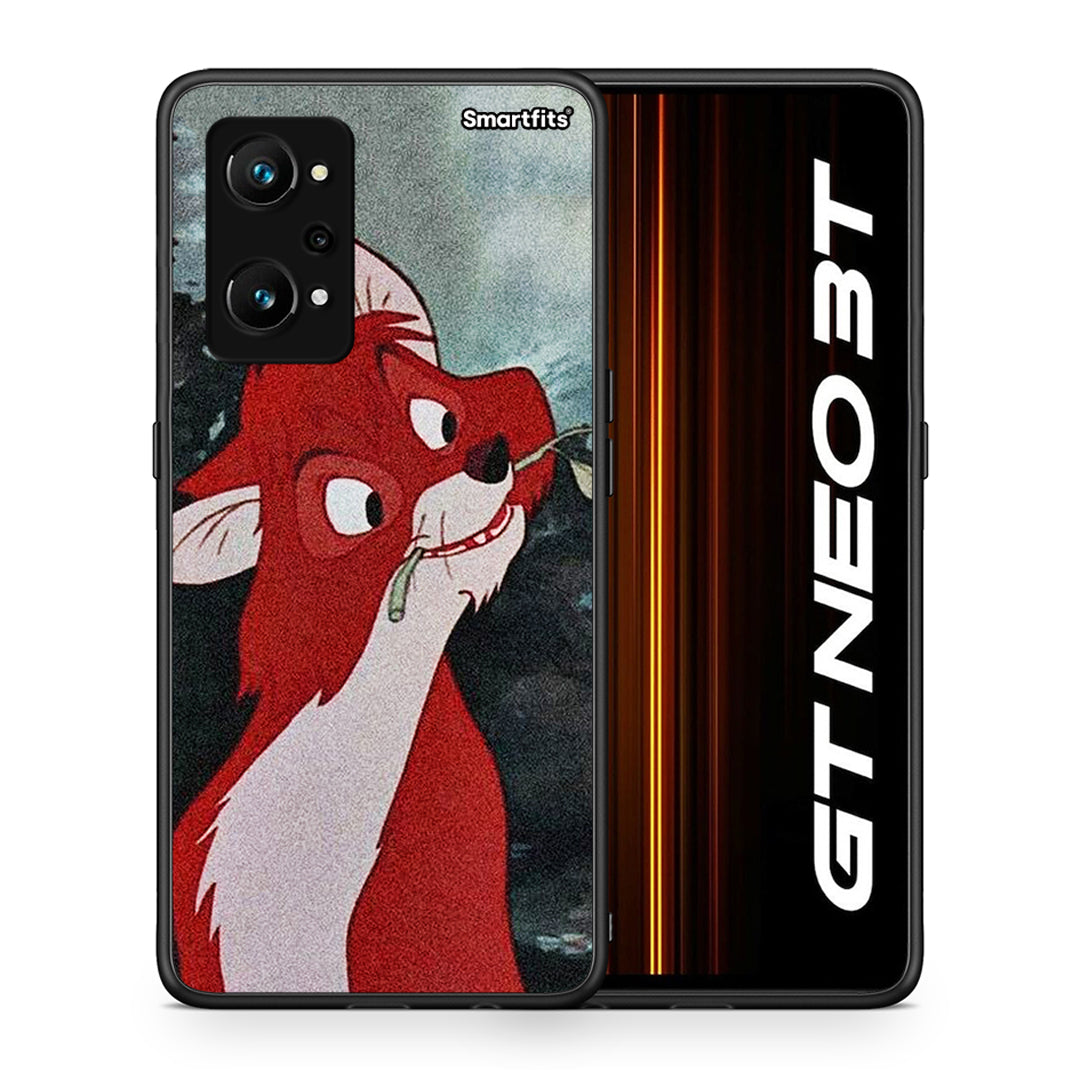 Θήκη Realme GT Neo 3T Tod And Vixey Love 1 από τη Smartfits με σχέδιο στο πίσω μέρος και μαύρο περίβλημα | Realme GT Neo 3T Tod And Vixey Love 1 case with colorful back and black bezels