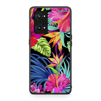Thumbnail for Realme GT Neo 3T Tropical Flowers θήκη από τη Smartfits με σχέδιο στο πίσω μέρος και μαύρο περίβλημα | Smartphone case with colorful back and black bezels by Smartfits