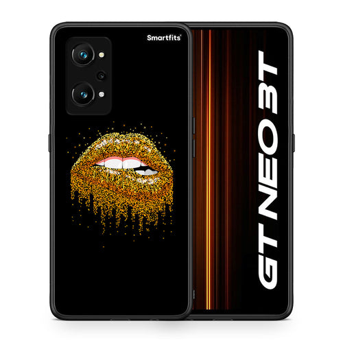Θήκη Realme GT Neo 3T Golden Valentine από τη Smartfits με σχέδιο στο πίσω μέρος και μαύρο περίβλημα | Realme GT Neo 3T Golden Valentine case with colorful back and black bezels
