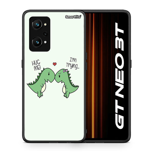 Θήκη Realme GT Neo 3T Rex Valentine από τη Smartfits με σχέδιο στο πίσω μέρος και μαύρο περίβλημα | Realme GT Neo 3T Rex Valentine case with colorful back and black bezels