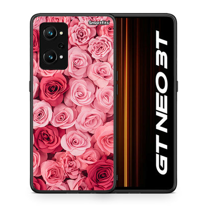 Θήκη Realme GT Neo 3T RoseGarden Valentine από τη Smartfits με σχέδιο στο πίσω μέρος και μαύρο περίβλημα | Realme GT Neo 3T RoseGarden Valentine case with colorful back and black bezels