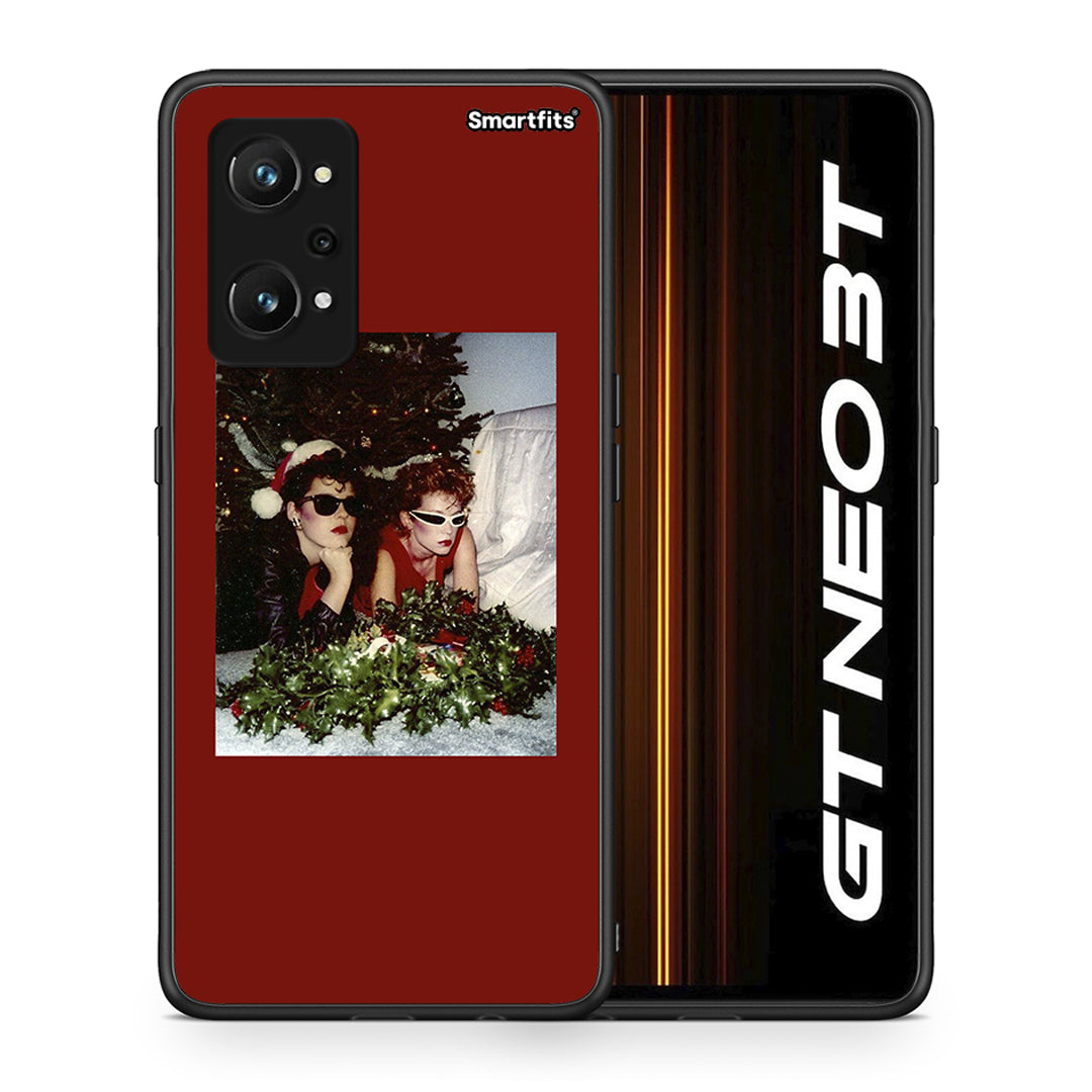 Θήκη Realme GT Neo 3T Waiting For Xmas από τη Smartfits με σχέδιο στο πίσω μέρος και μαύρο περίβλημα | Realme GT Neo 3T Waiting For Xmas case with colorful back and black bezels