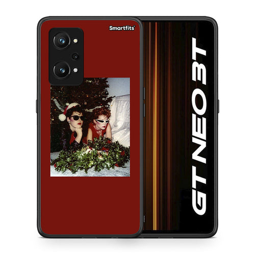 Θήκη Realme GT Neo 3T Waiting For Xmas από τη Smartfits με σχέδιο στο πίσω μέρος και μαύρο περίβλημα | Realme GT Neo 3T Waiting For Xmas case with colorful back and black bezels