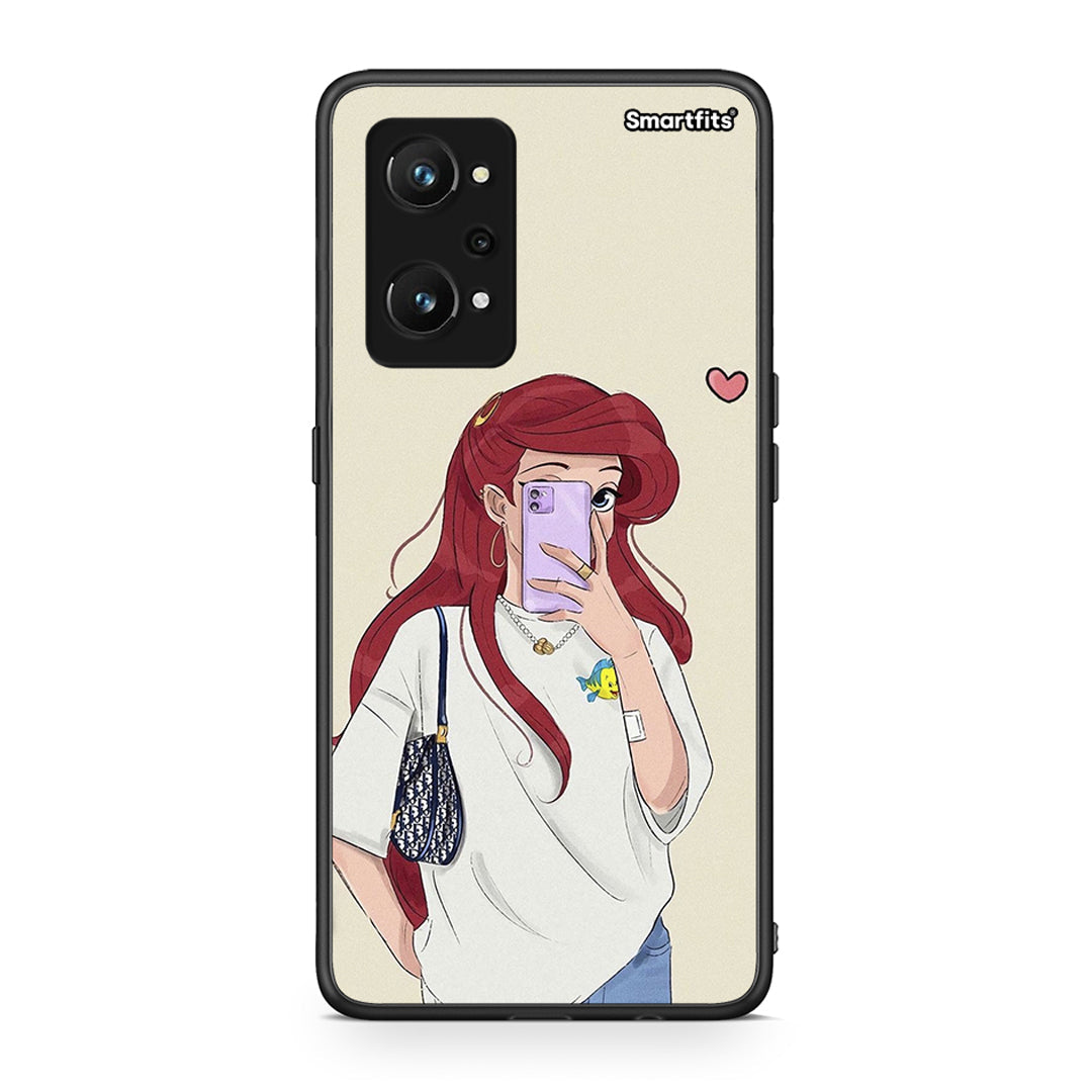 Realme GT Neo 3T Walking Mermaid Θήκη από τη Smartfits με σχέδιο στο πίσω μέρος και μαύρο περίβλημα | Smartphone case with colorful back and black bezels by Smartfits