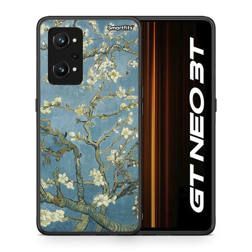 Θήκη Realme GT Neo 3T White Blossoms από τη Smartfits με σχέδιο στο πίσω μέρος και μαύρο περίβλημα | Realme GT Neo 3T White Blossoms case with colorful back and black bezels